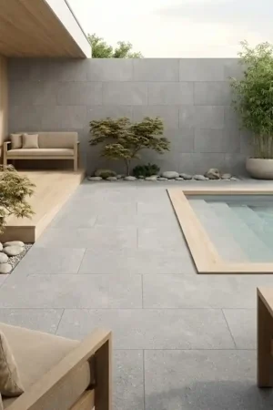 Carrelage Riviera SILVER 60x120cm effet pierre antidérapant Prix Réduit